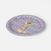 マルディグラスクレステ中国のッド ペーパープレート (アングル)