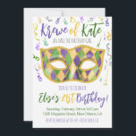 マルディグラスクレ誕生日招待状 招待状<br><div class="desc">Krewe of (あなたの名前を入力!)すべての雹誕生日女の子!このマルディ素晴らしグラ祝スの季節に任意のタイプのイベントへの招待!</div>