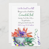 マルディグラスクロウフィッシュ招待状 シーズンカード (正面/裏面)