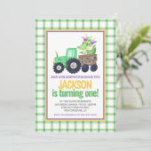 マルディグラスクロワゲーターケーキファースト誕生日 招待状 (スタンド正面)