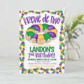 マルディグラスクロワセカンド誕生日招待状 招待状 (スタンド正面)