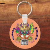 マルディグラスグムボクイーンビューヒントお願い キーホルダー (正面)