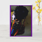 マルディグラスグリーティング カード (黄色い花)