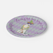 マルディグラスグレイイタリアンハウンド ペーパープレート (アングル)