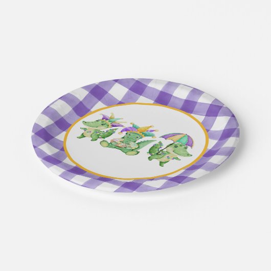 マルディグラスゲーターパーティー紙プレート ペーパープレート (アングル)