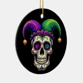 マルディグラスコスチュームシュガースカルカーニバルニューオーリーン セラミックオーナメント (右)