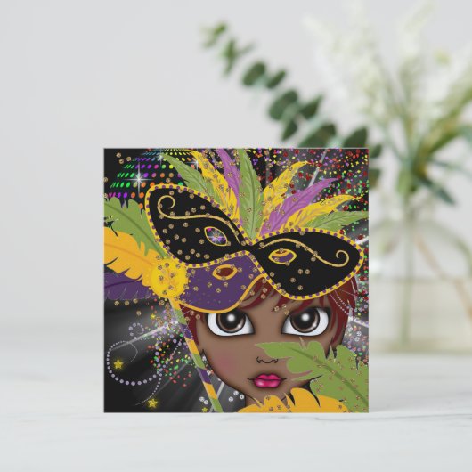 マルディグラスコスチュームパーティの招待状by SRF 招待状 (スタンド正面)