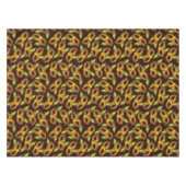 マルディグラスゴールデンマスクグリーンフェザー テーブルクロス (正面(横))