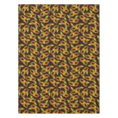 マルディグラスゴールデンマスクグリーンフェザー テーブルクロス (正面)