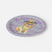 マルディグラスゴールデンレトリバー ペーパープレート (アングル)