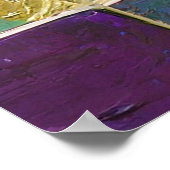 マルディグラスサードアイセラミック金ゴールドフェザーマスク ポスター (角)