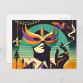 マルディグラスザ喫煙マン ポストカード (正面/裏面)