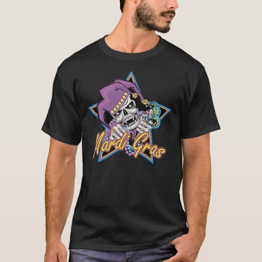 マルディグラスジェスタースカル Tシャツ (正面)