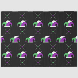 マルディグラスジェスターハットティッシュペーパー 薄葉紙