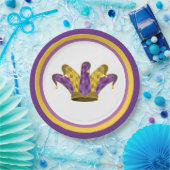 マルディグラスジェスターハット ペーパープレート (パーティー)