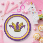 マルディグラスジェスターハット ペーパープレート (パーティー)