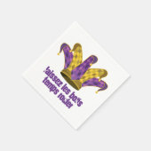 マルディグラスジェスターライセズles bongtemps rouler スタンダードカクテルナプキン (角)