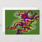 マルディグラスジェスター招待状 招待状 (正面/裏面)