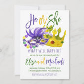 マルディグラスジェンダーリビール招待状 招待状 (正面)