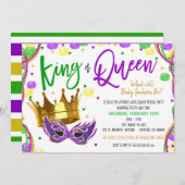 マルディグラスジェンダーリビール招待状 招待状 (正面/裏面)