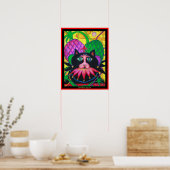 マルディグラスジャズキャット ポスター (キッチン)