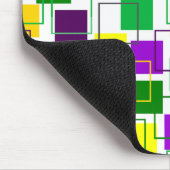 マルディグラススクウェアとアウトライン マウスパッド (コーナー)