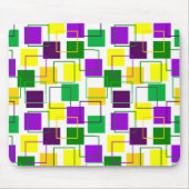 マルディグラススクウェアとアウトライン マウスパッド (正面)