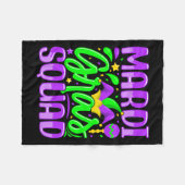 マルディグラススクワッド1 フリースブランケット (正面(横))