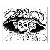 マルディグラススケルトンイラストレーションアートスタンプ ラバースタンプ (インプリント)