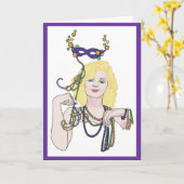 マルディグラススターカード カード (黄色い花)