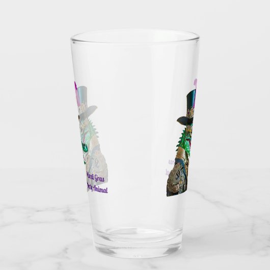 マルディグラススチームパンクパーティーアニマルアリゲーター タンブラーグラス (左)