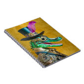 マルディグラススチームパンクパーティーアニマルアリゲーター ノートブック (右側)