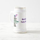 マルディグラススチームパンクパーティーアニマルアリゲーター ビールジョッキ (正面左)