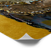 マルディグラススチームパンクパーティーアニマルアリゲーター ポスター (角)