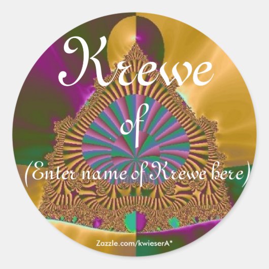 マルディグラスステッカー ラウンドシール (正面)