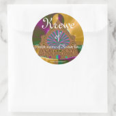 マルディグラスステッカー ラウンドシール (バッグ)