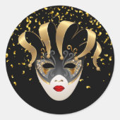 マルディグラスステッカー ラウンドシール (正面)