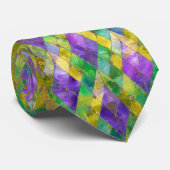 マルディグラスステンドグラスハーレキンプリント ネクタイ (ロール)
