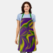 マルディグラススワール エプロン (着用した状態)