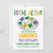 マルディグラスセカンド誕生日招待状 招待状 (正面)