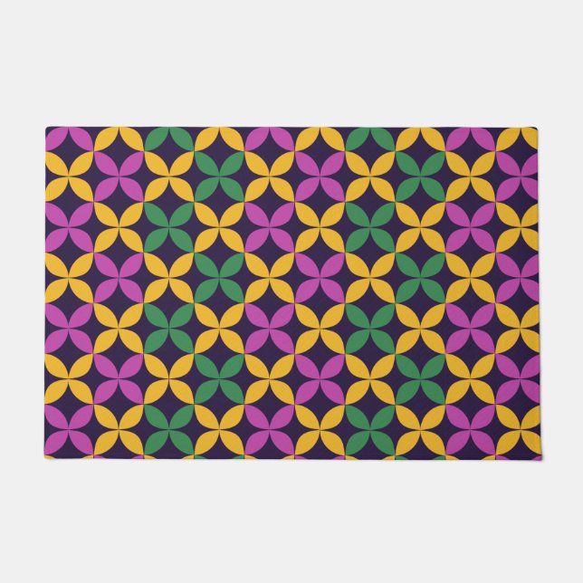 マルディグラスセブンサークル ドアマット (正面)