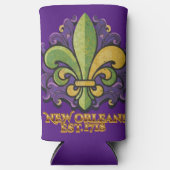 マルディグラスセルザーズ愛好家 スリム缶クーラー (正面)