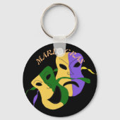 マルディグラスソーラブル漫画マスクカラフル キーホルダー (正面)