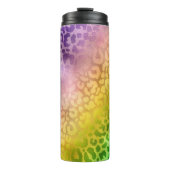 マルディグラスタンブラー紫イエローグリーンヒョウ タンブラー (正面)