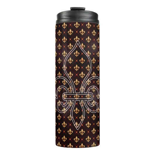 マルディグラスタンブラー，マルディグラス（紋章の）フラ・ダ・リ タンブラー (正面)