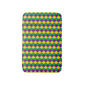 マルディグラスダイヤモンド：鮮やかフェスティバルパターン バスマット (正面縦)