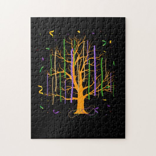 マルディグラスツリービーズニューオーリンズ2022水彩 ジグソーパズル (縦)