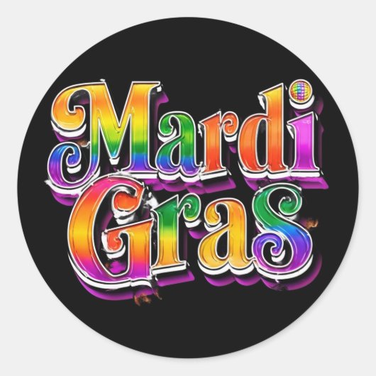 マルディグラステッカーシート ラウンドシール (正面)