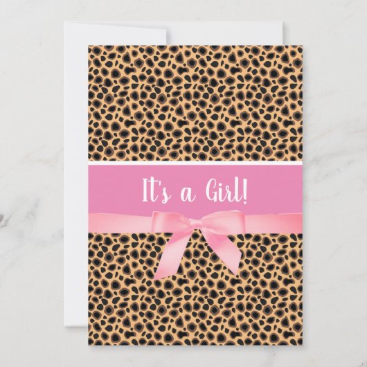 マルディグラステーマベビーバンプ招待状ブラウンヘア 招待状 (裏面)