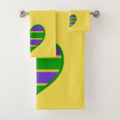 マルディグラストライプのスハート バスタオルセット (インサイチュ)